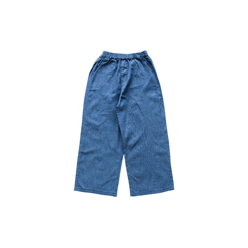 Children's Mountain Outdoor Clothing Jeans Summer Lightweight Breathable Loose Wide Children's Pants