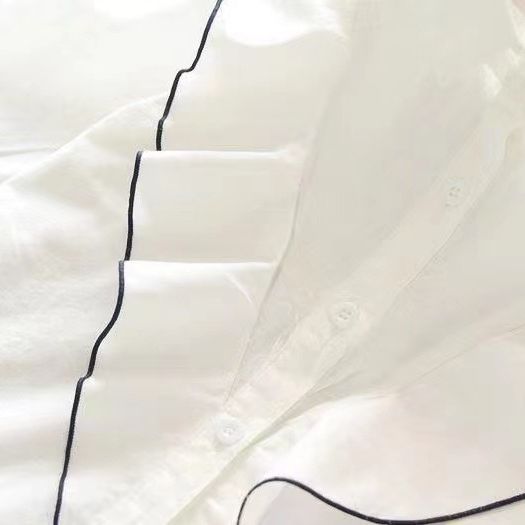 Children's Breathable Princess Long-sleeved Ruffled White With Children's Shirt