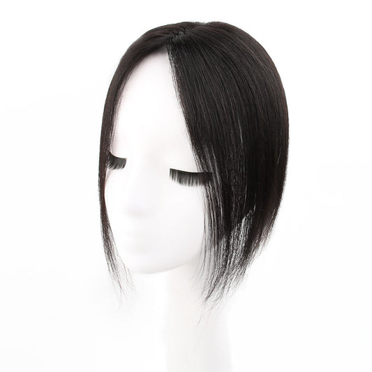 Set Hand Woven Real Human Hair French Bangs Hairpiece Lightweight Wig