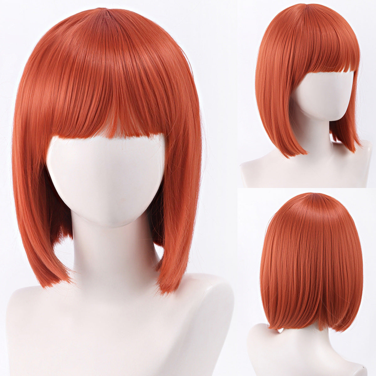 Green Gray Beige Black Red Pink Bangs Anime Nightclub Female Cos Wig