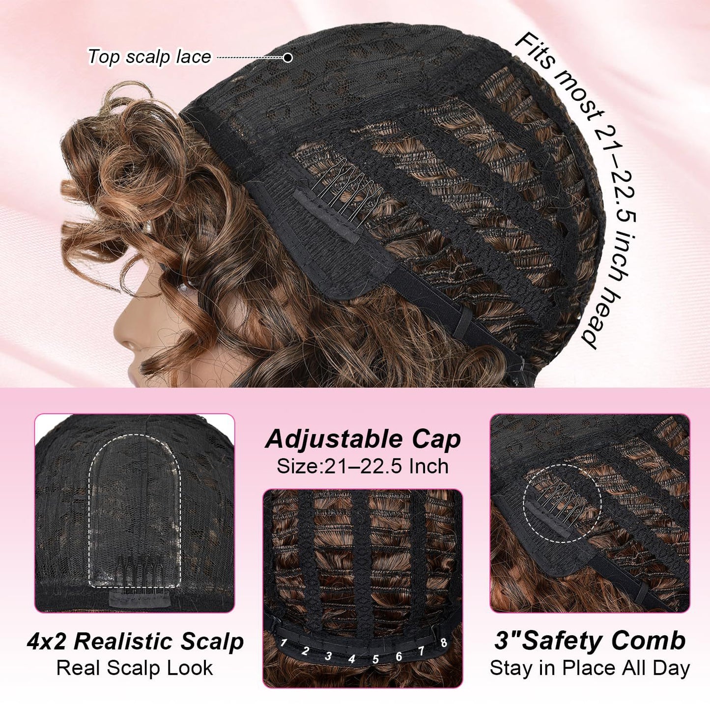 Curly Hair Fluffy Small Volume Chemical Wig Long Curls