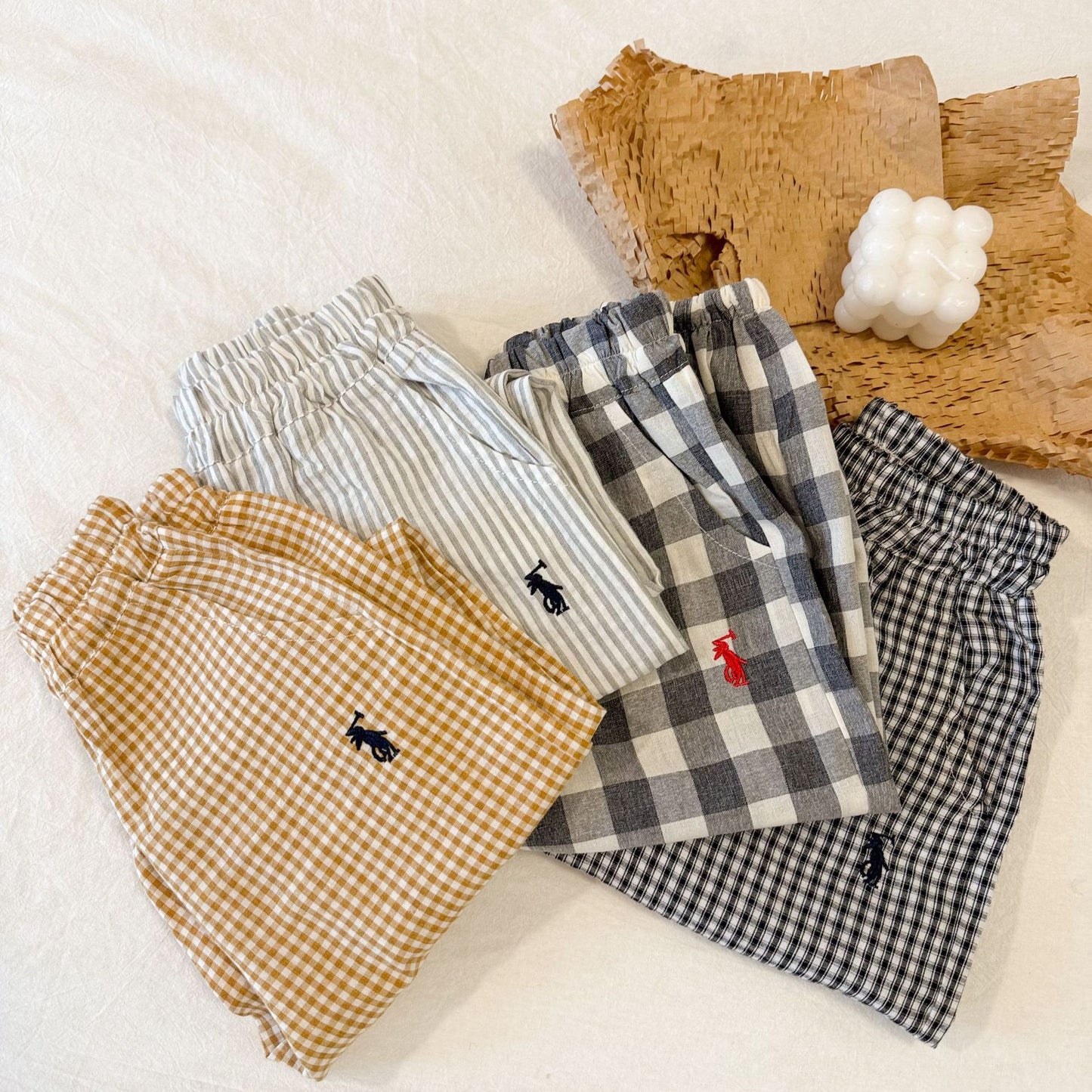 Children's Plaid Summer Boys Bloomers Harem Striped Children's Pants