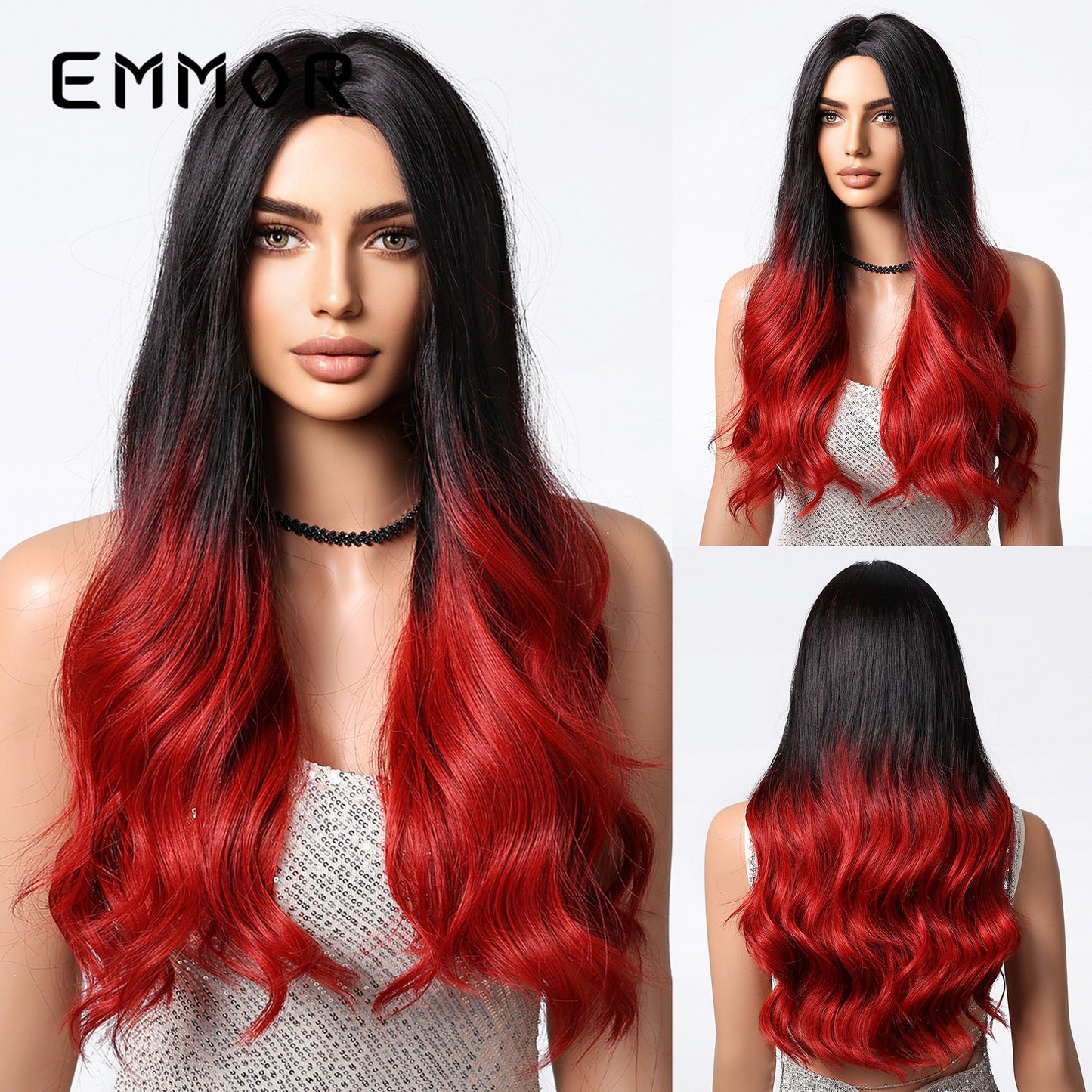 Women's Curly Hair Medium Large Wave Natural Chemical Wig Long Curls