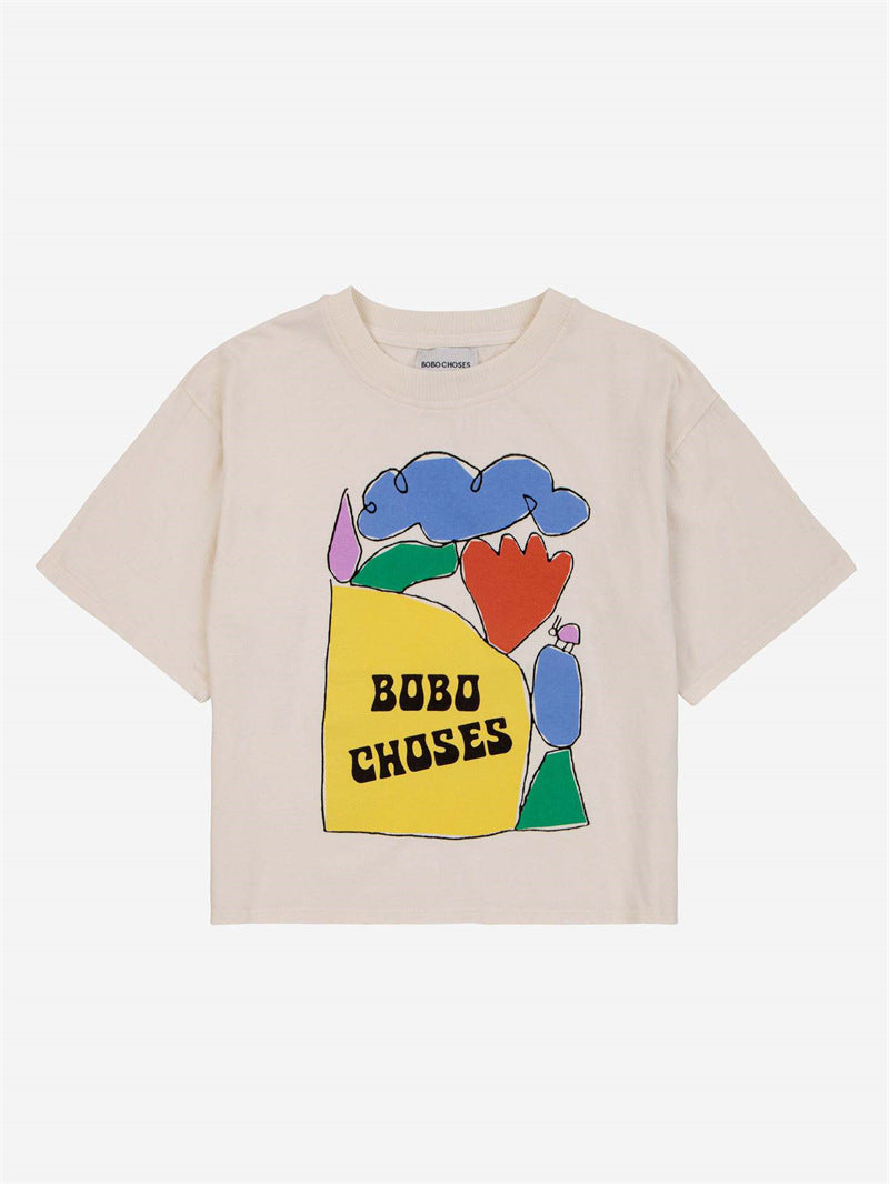 Children's Clothing Cotton Printing Fashion Short Sleeve Children's T-shirt