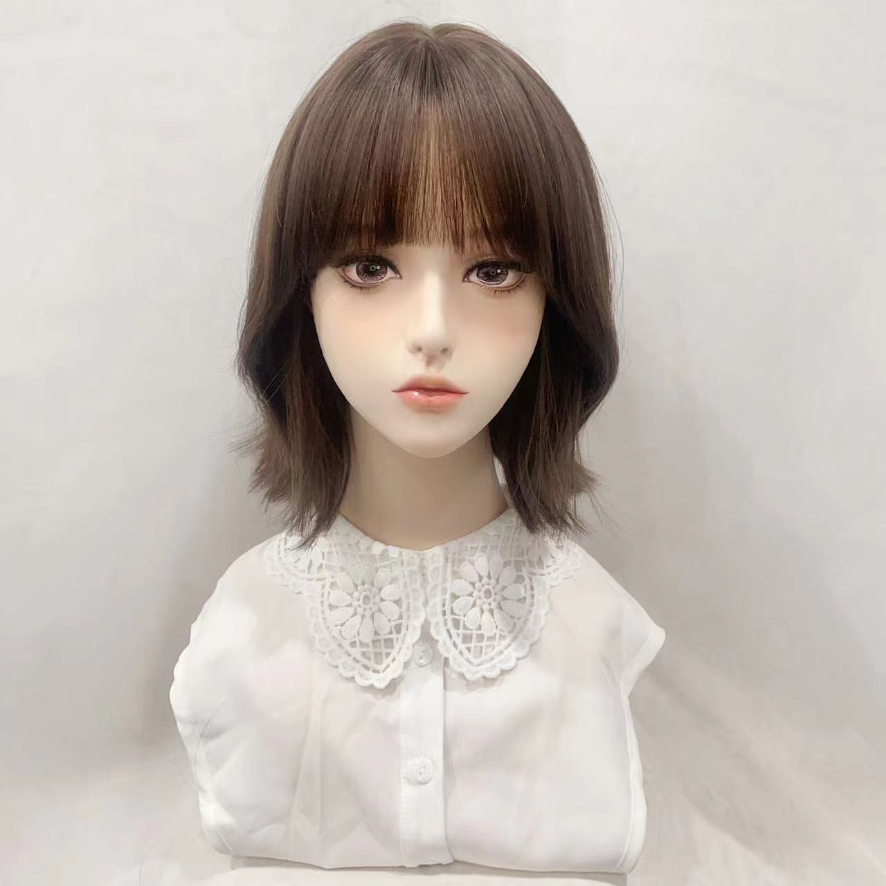 Women's Air Bangs Texture Hot Korean Style Fluffy Wig Short Curly Hair