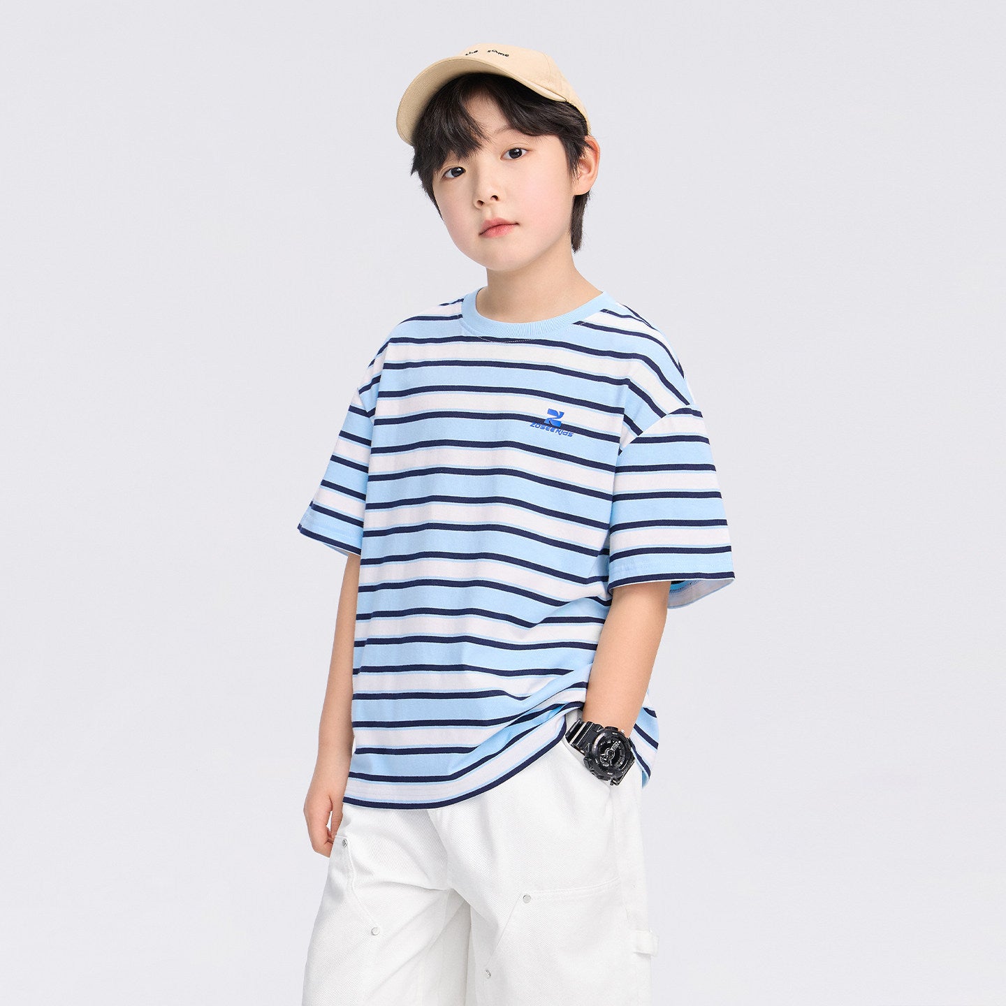 Children's Striped Short Sleeve Summer Top Boy Teen Children's T-shirt