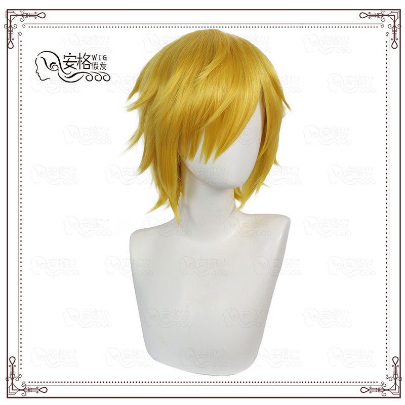 Glamorous Cool One Piece Golden Short Real Hair Wig