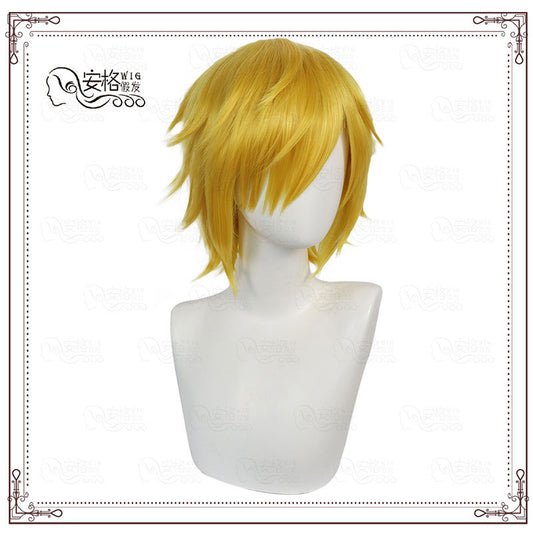 Glamorous Cool One Piece Golden Short Real Hair Wig