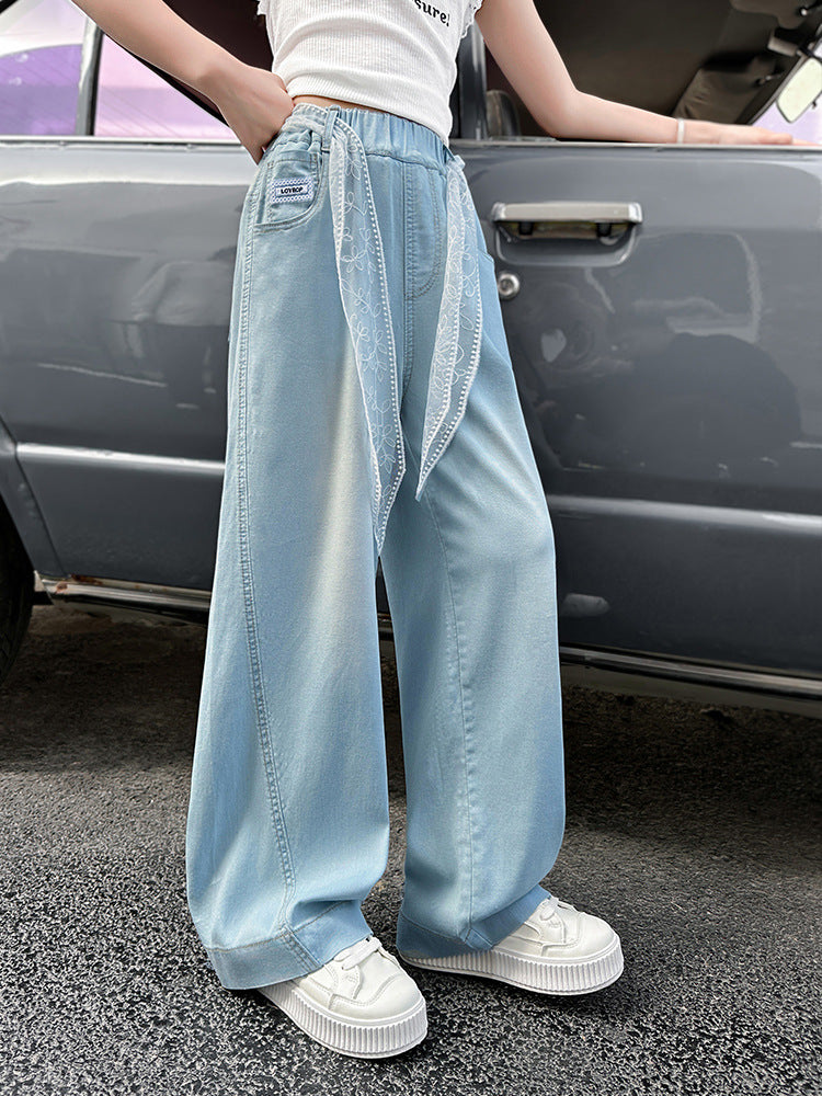 Women's & Children's Summer Thin Jeans Older Leisure Children's Pants