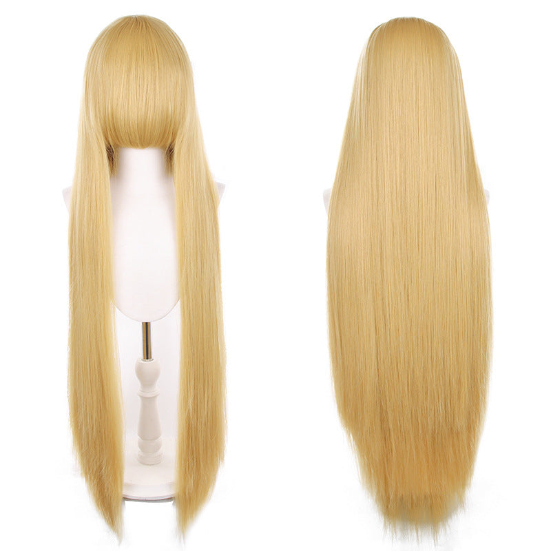 Mao Style Universal Scalp Head Long Bangs Cos Wig
