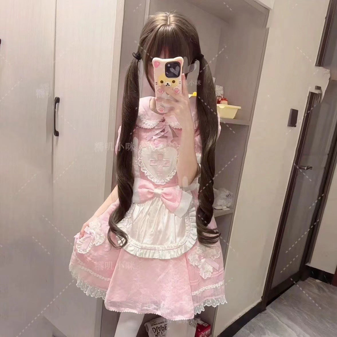 Hair Black Tea Coke Brown Soft Round Face Long Straight Wig