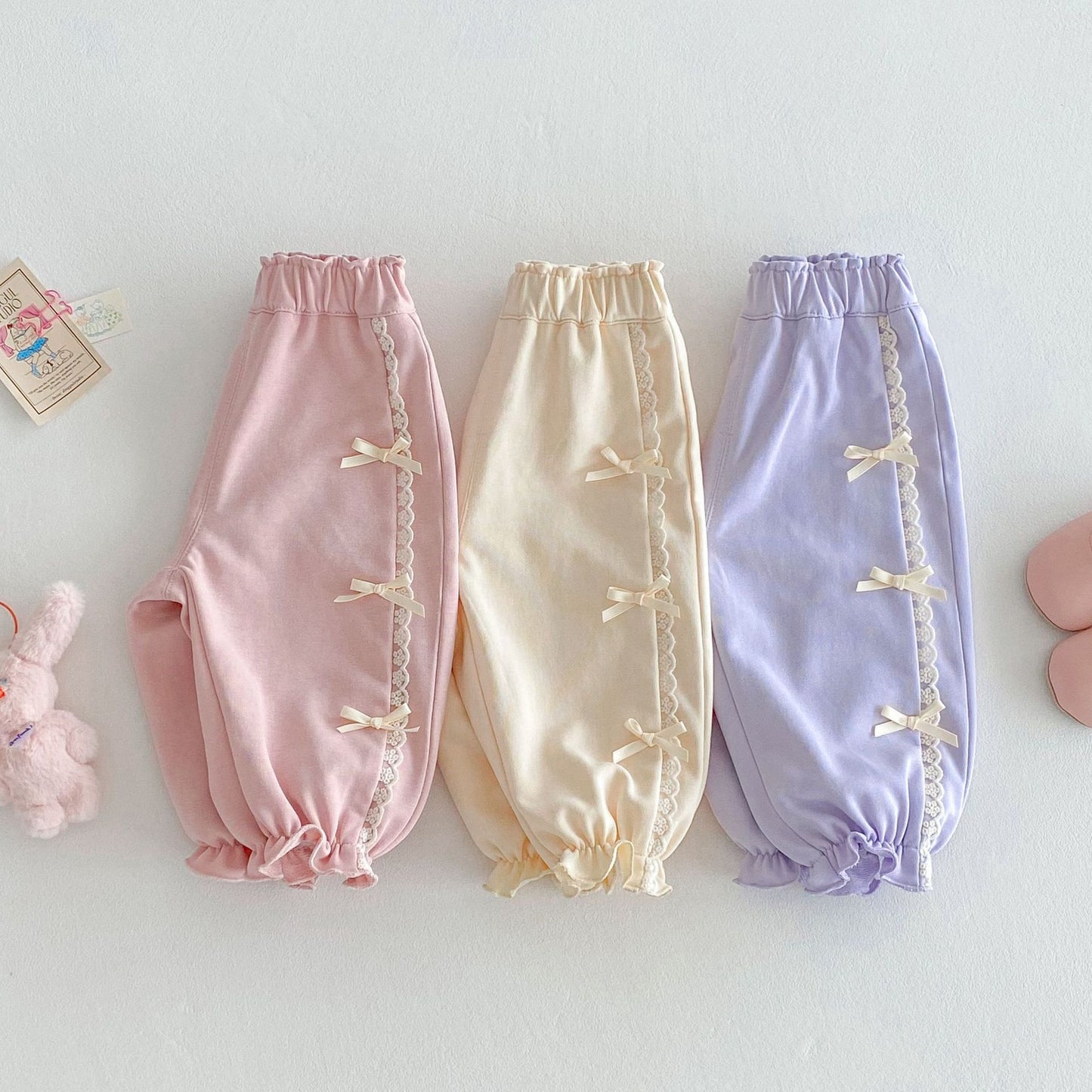 Children's Bloomers Small Left Right Spring Clothes Bow Children's Pants