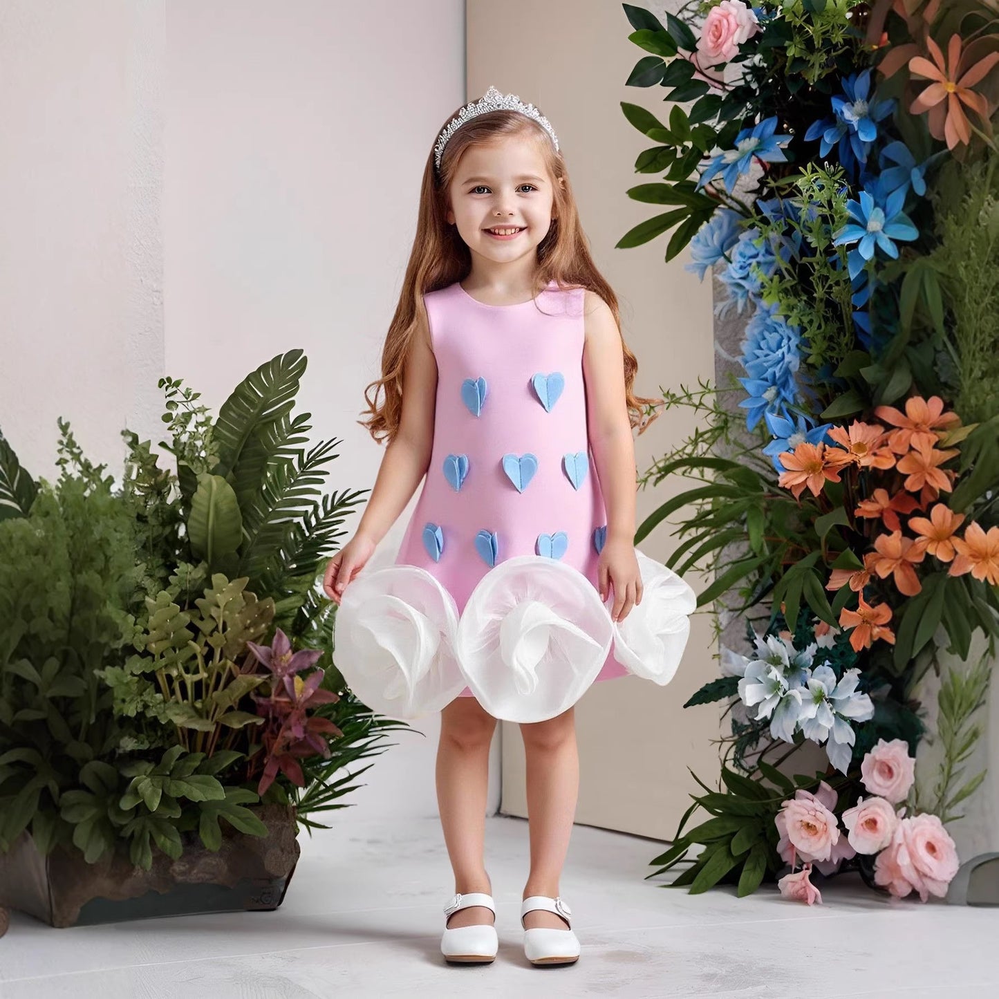 Children's Valentine's Day Instrumental Performance Suit Female Children's Dress