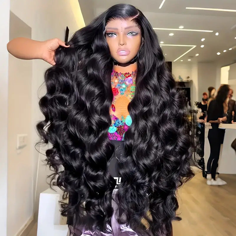Women's Front Lace Mid-length Large Wave Curly Hair Wig Long Curls