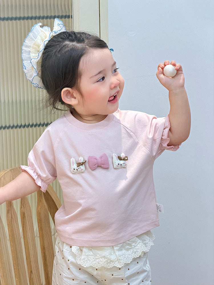 Style Clothes For Babies Thin Clothing Short Sleeve Cartoon Children's Suit