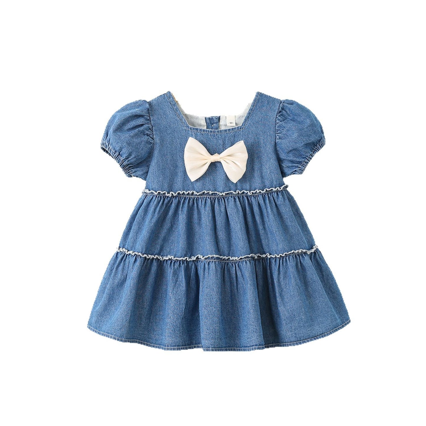 Children's Live Broadcast Denim Short Sleeve Children's Dress