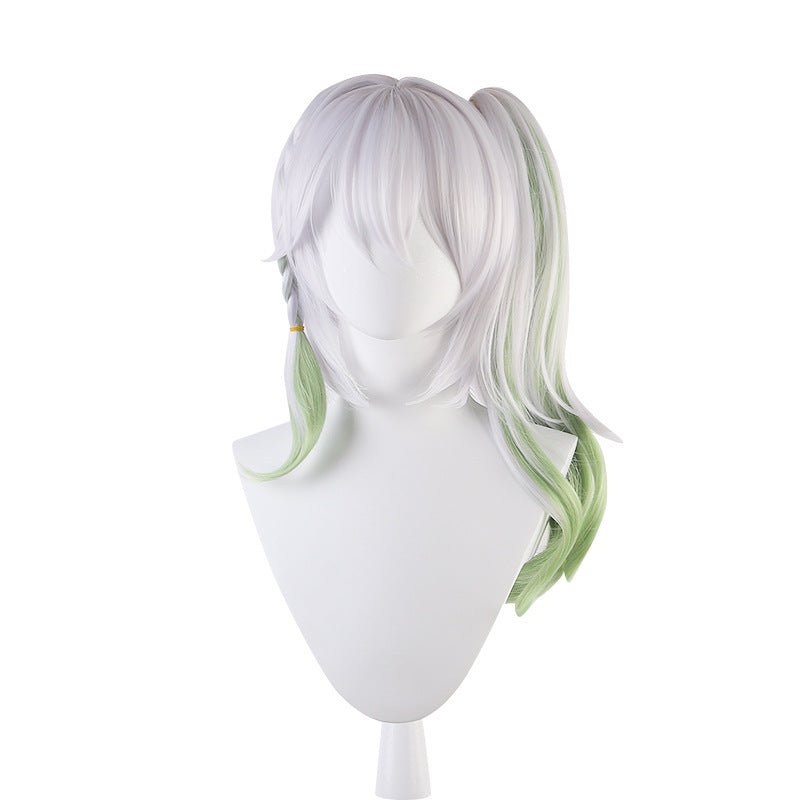 Grass Da Sier White Gradient Light Green Cos Wig