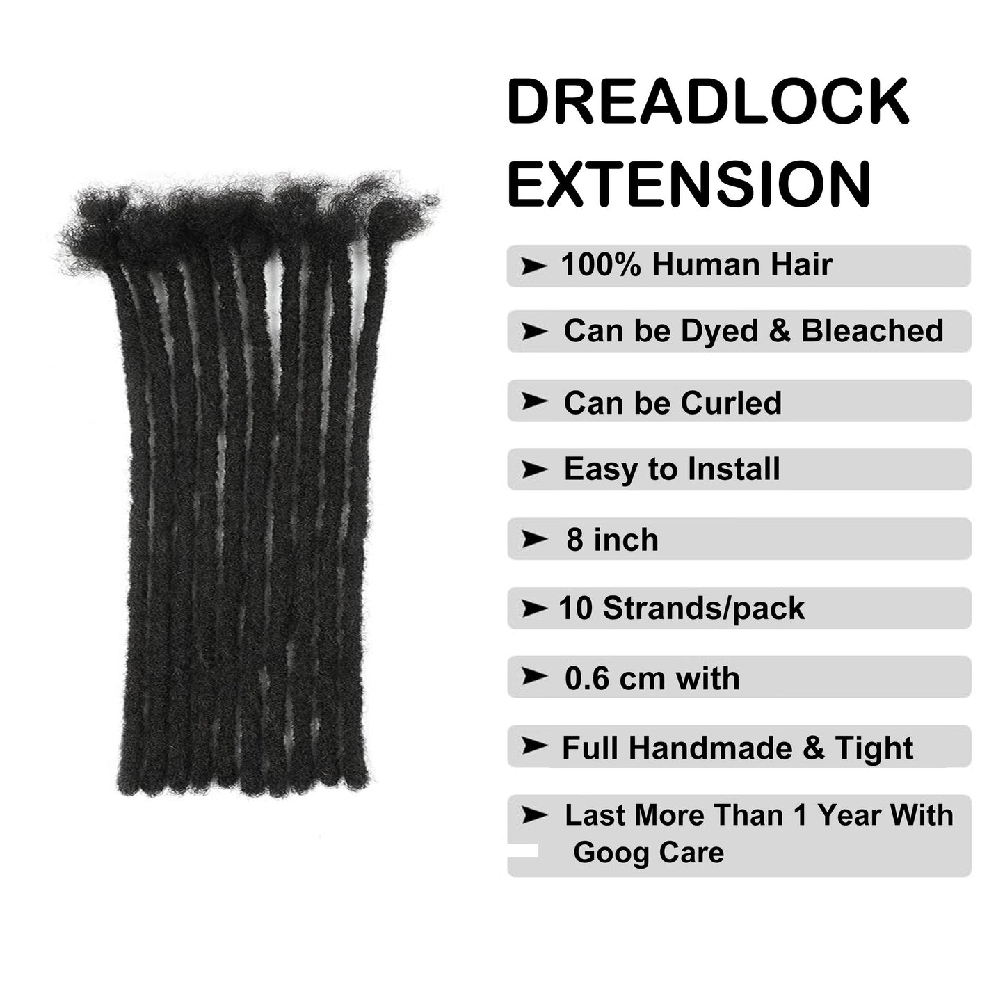 Human Dreadlocks Hand Rub African Reggae Real Hair Wig