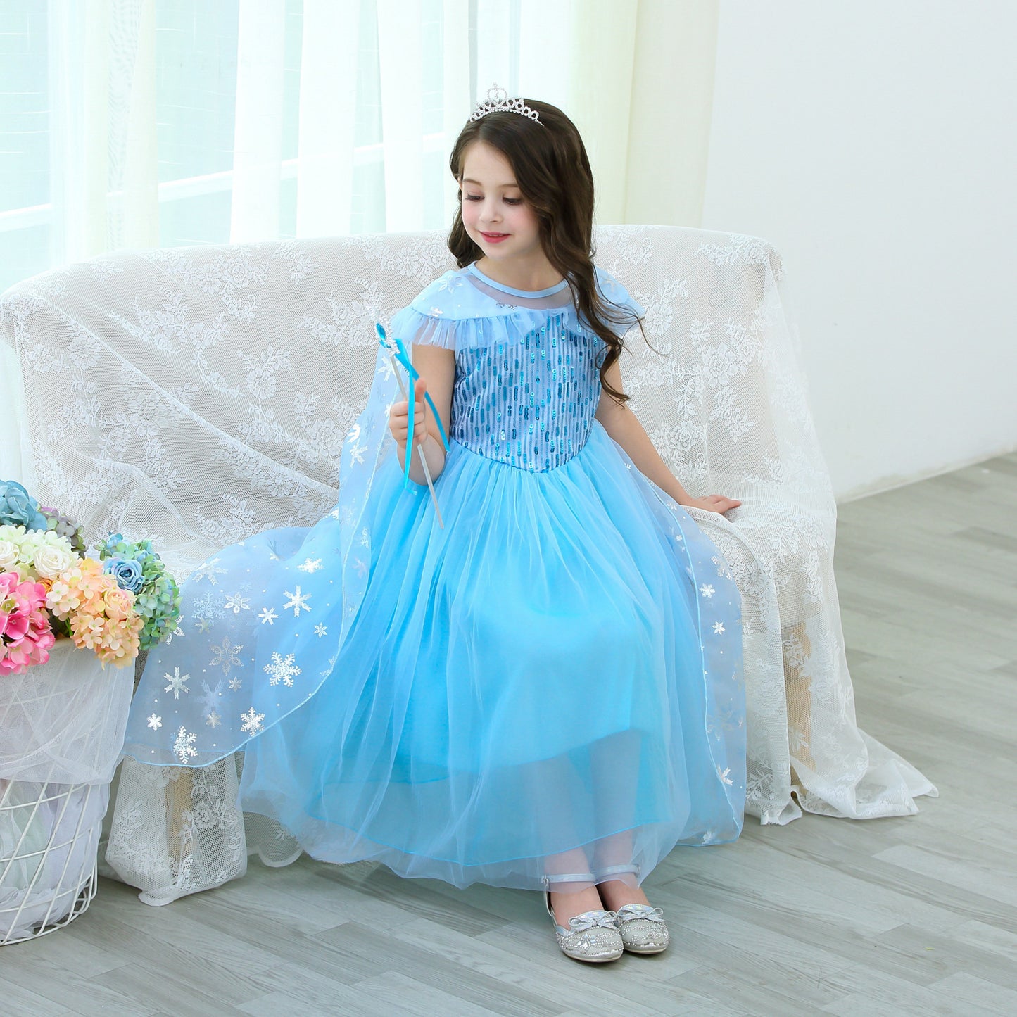 Ice Queen Princess Elsa Frozen Tulle Tutu Children's Dress