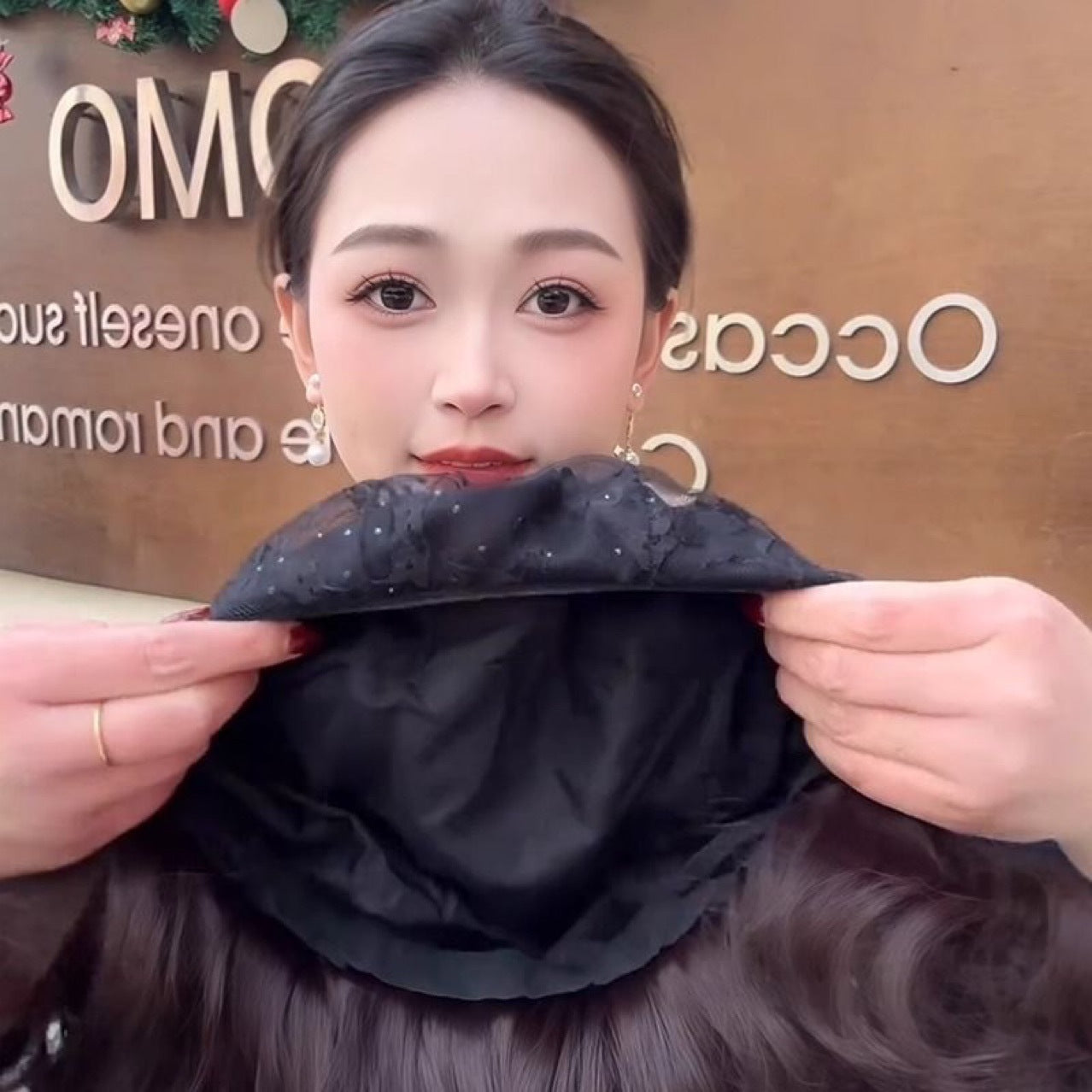 Hat One-piece Lace Beret Western Style Fashion Headgear Wig Short Curly Hair