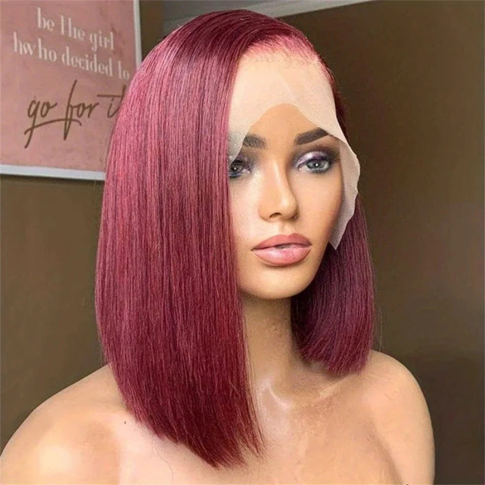 Casual Elegant Straight Bob Brazilian Human Real Hair Wig
