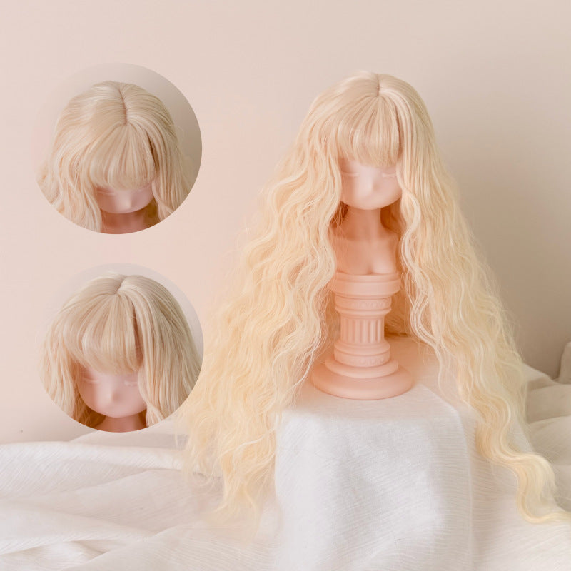 Silk Props With Bangs Small Curls Hair Cos Wig