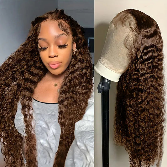 Fashion Front Lace African Small Volume Wound Tube Wig Long Curls