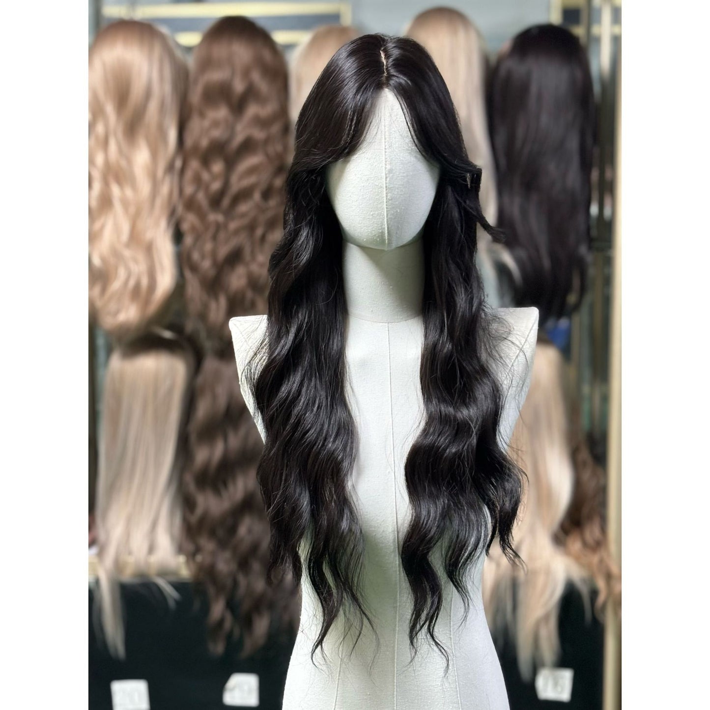 Small Lace Curly Hair Medium Natural Long Straight Wig