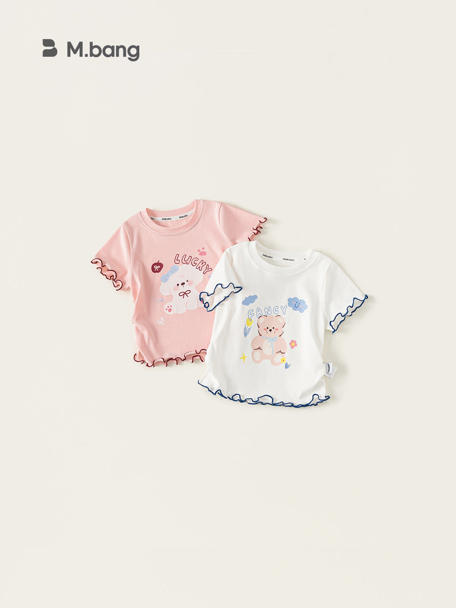 Children's Top Round Neck Short Sleeve Cartoon Children's T-shirt