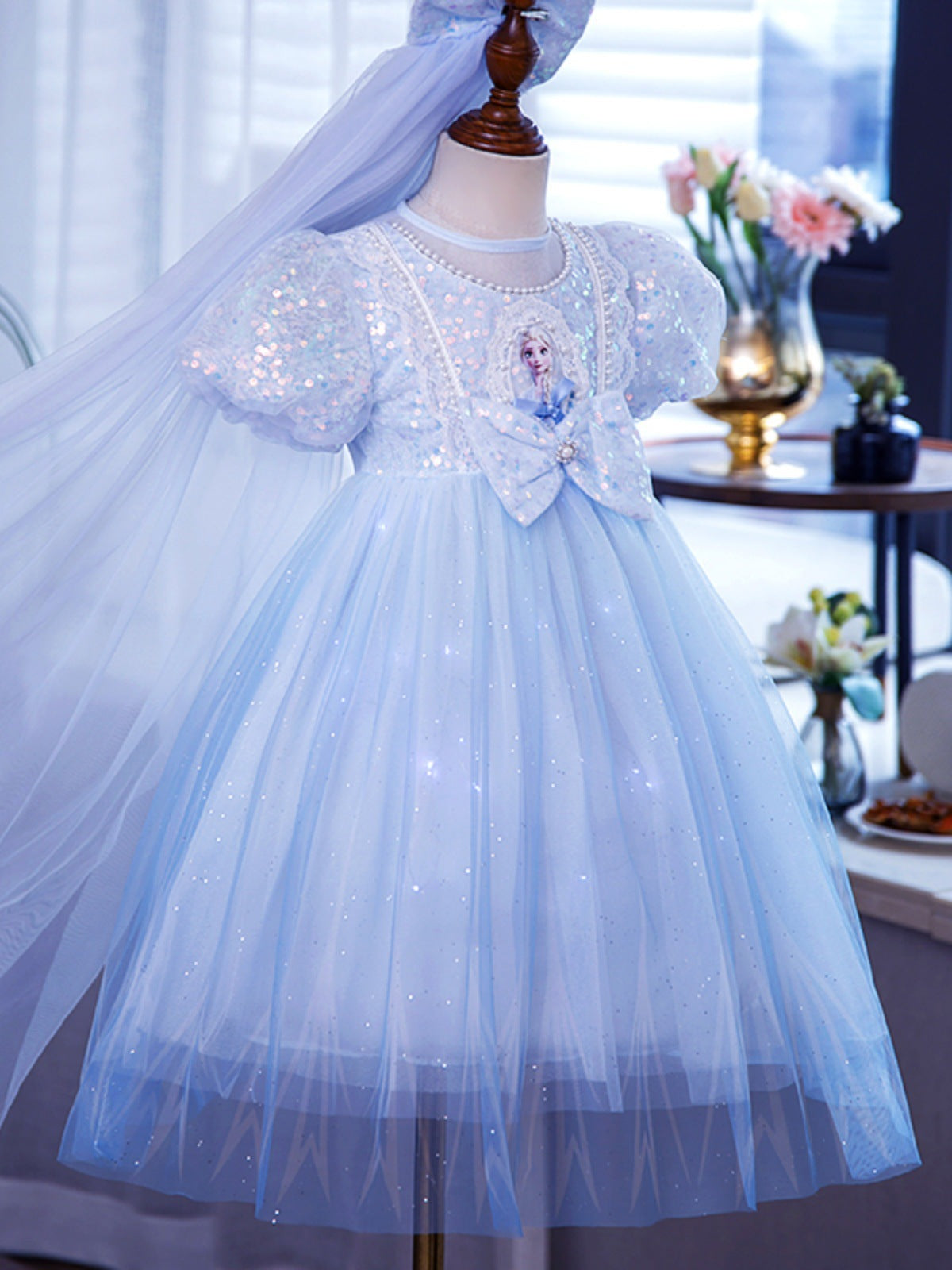Princess Elsa Luminous Group Summer Clothes Children's Dress