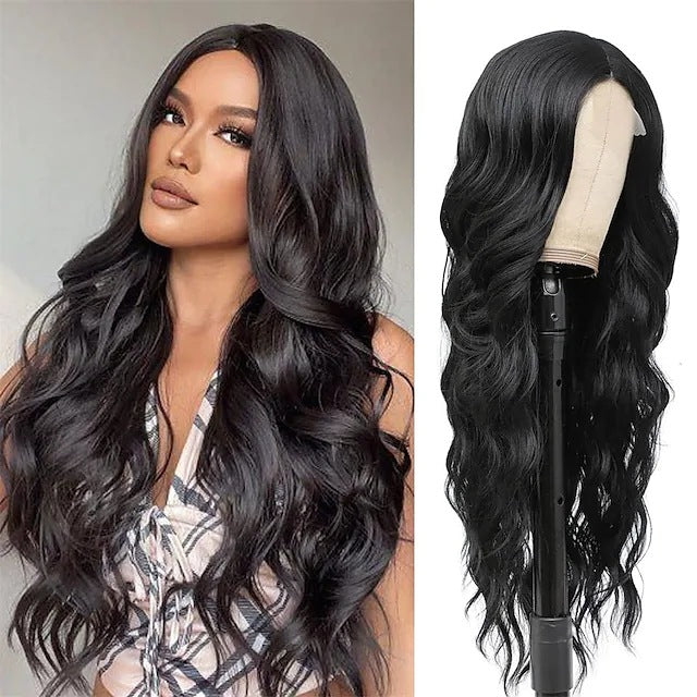 Women's Mixed Color Big Wave Roll Gradient Wig Long Curls