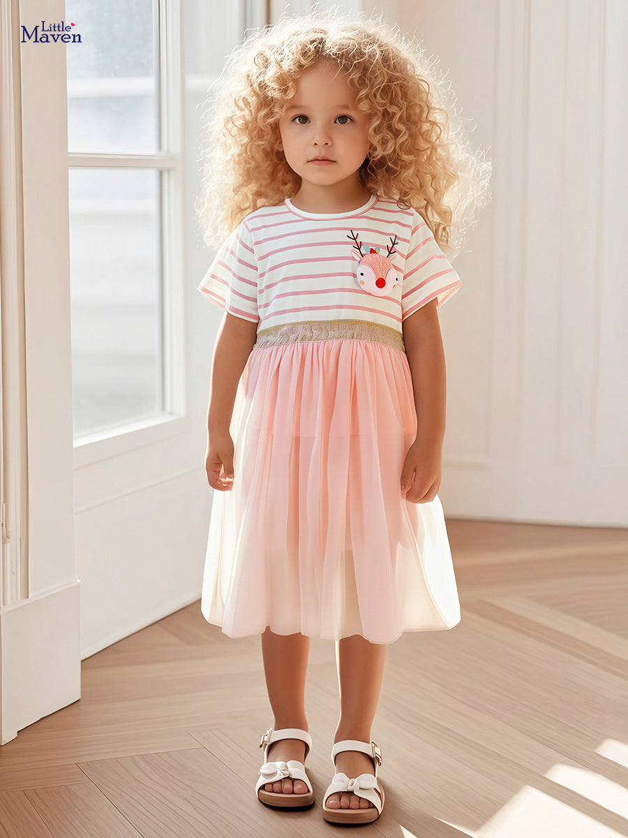 Children's Mesh Princess Skirt Summer Short-sleeved Children's Dress