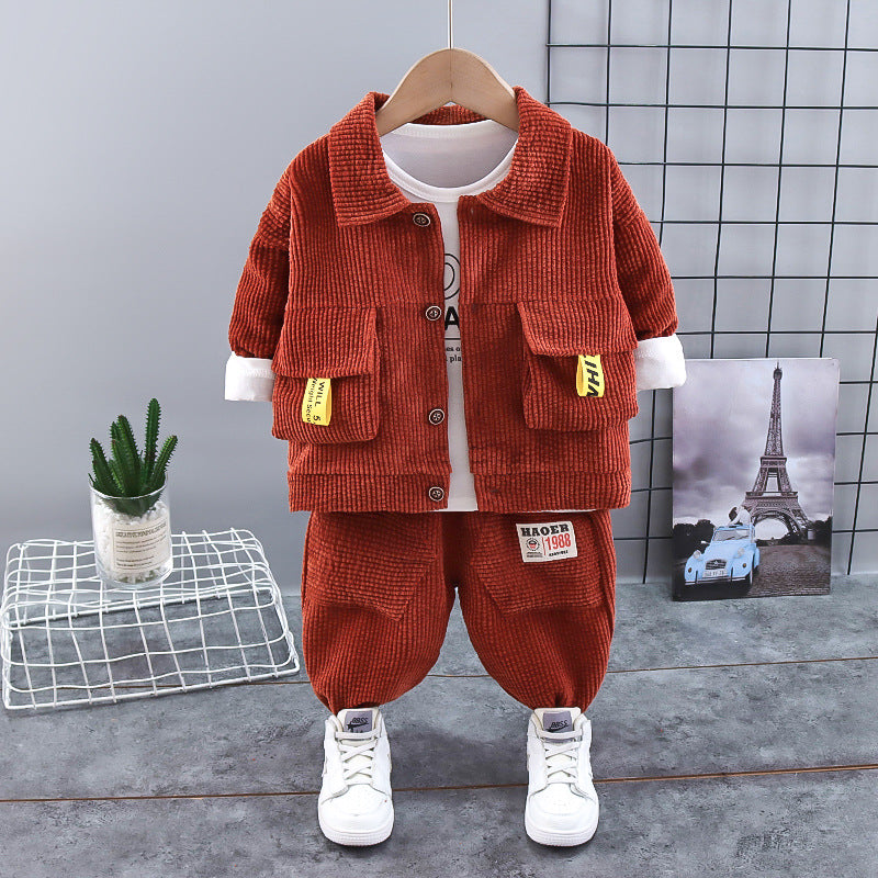 Children's Three-piece Set British Dress Clothing Handsome Boy Years Old Children's Suit