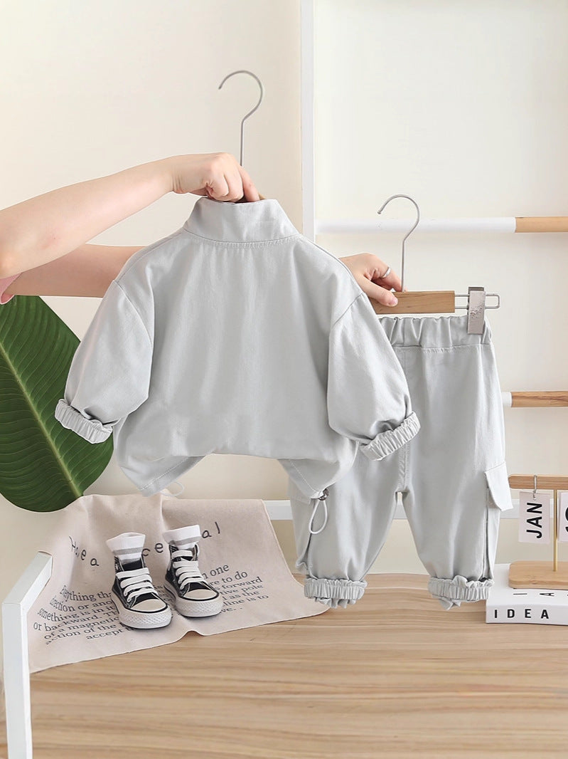 Boy Fashionable Autumn Clothing Sports Three-piece Children's Suit