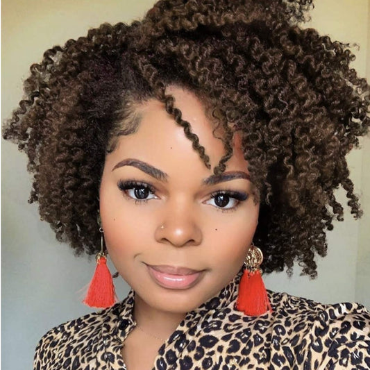 African Wigs With Small Female Partial Wig Short Curly Hair