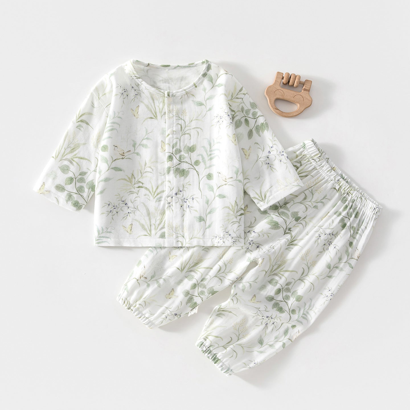 Pajama Sets Long-sleeved Bamboo Fiber Top Children's Suit