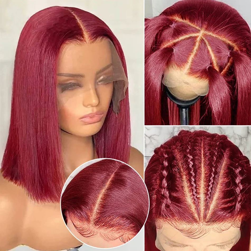 Casual Elegant Straight Bob Brazilian Human Real Hair Wig
