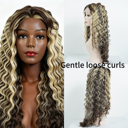 Volume Wound Tube Afro Black Long Curly Other Wig