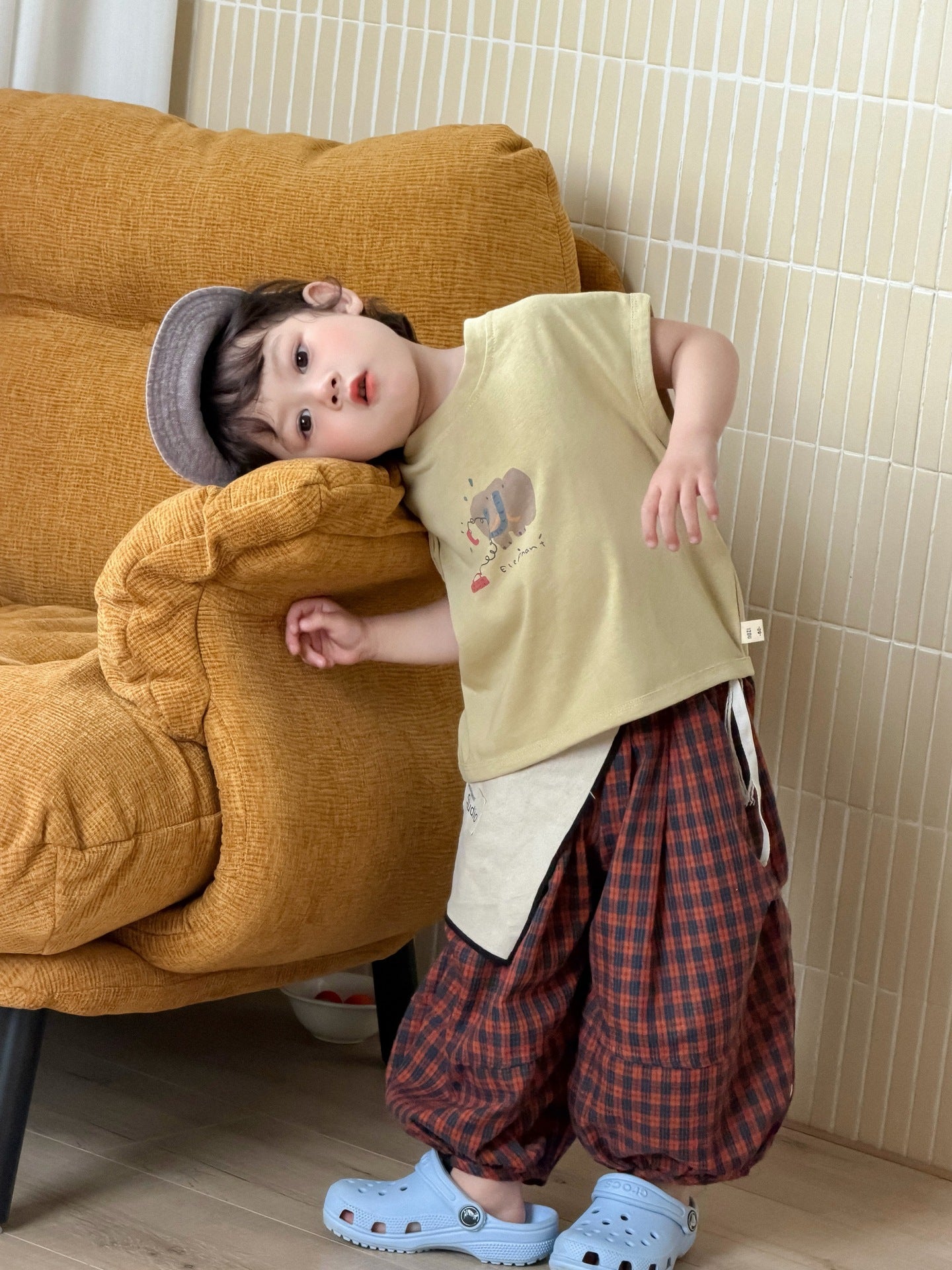 Children's Summer Clothes Korean Style Cartoon T-shirt Children's Suit