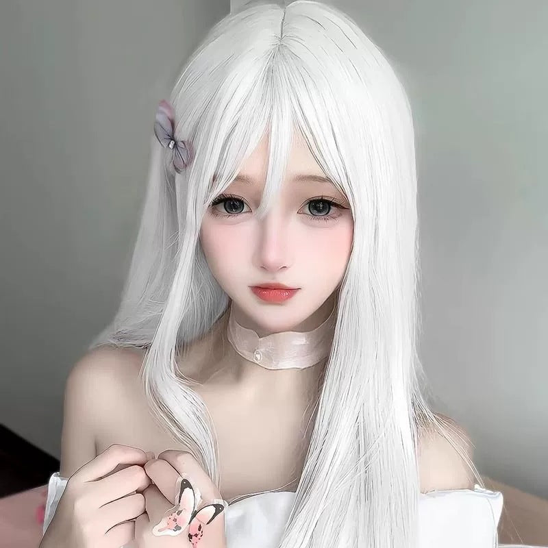 Women's Straight Fashion Full Top Role Play Air Bangs Natural Cos Wig