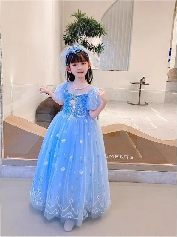 Children's Princess Tulle Tutu Skirt Frozen Little Evening Children's Dress