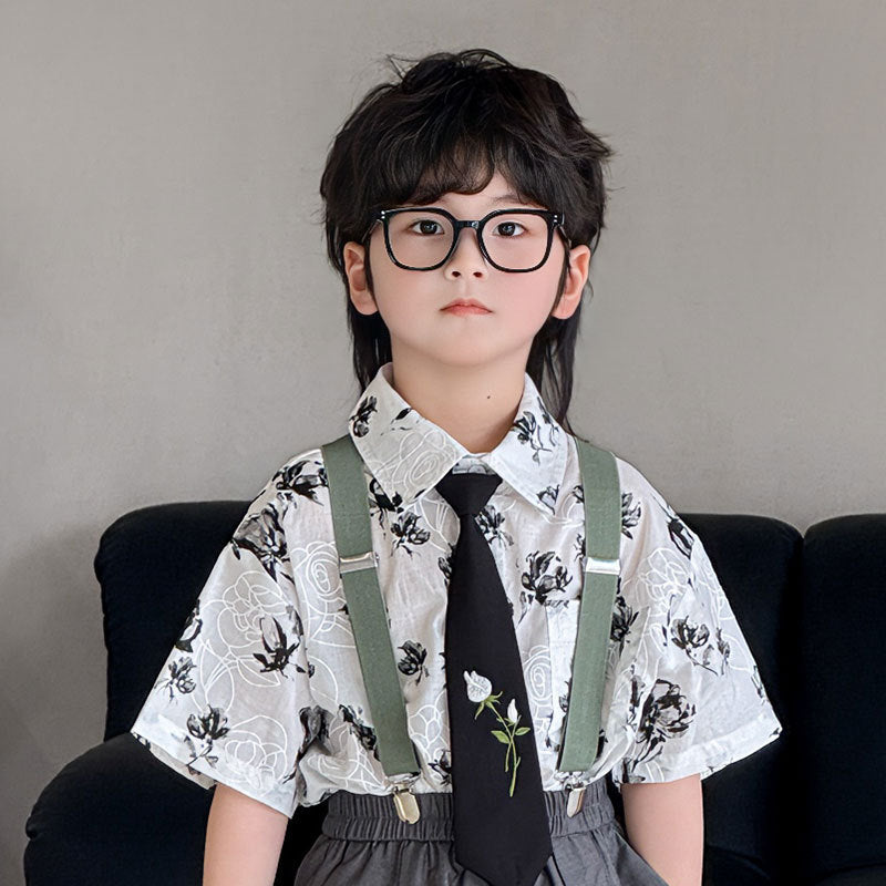 Children's Shirt Summer Korean Style Short Sleeve Children's Suit