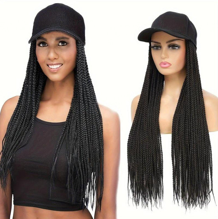 Integrated Female Big Wave Long Curly Hair Peaked Cap Baseball Other Wig