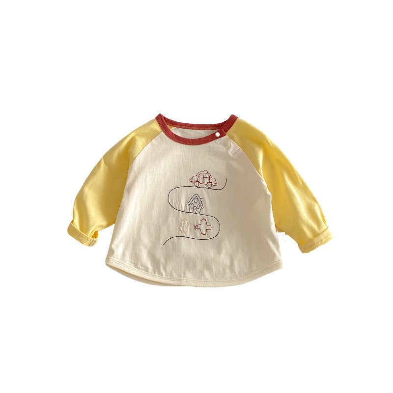 Spring Foreign Style Cartoon Printed Bottoming Shirt Children's T-shirt