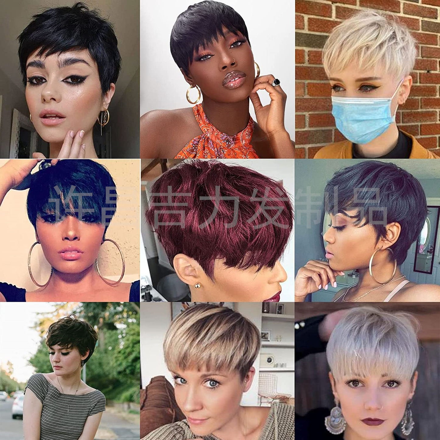 Charming Comfortable Mechanism Bangs Chemical Fiber Wig Short Straight Hair