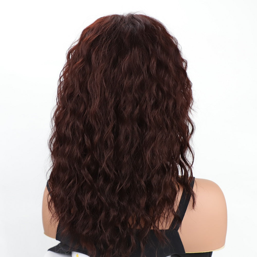 Female Fashion Fluffy Water Ripple Curly Hair Chemical Wig Long Curls