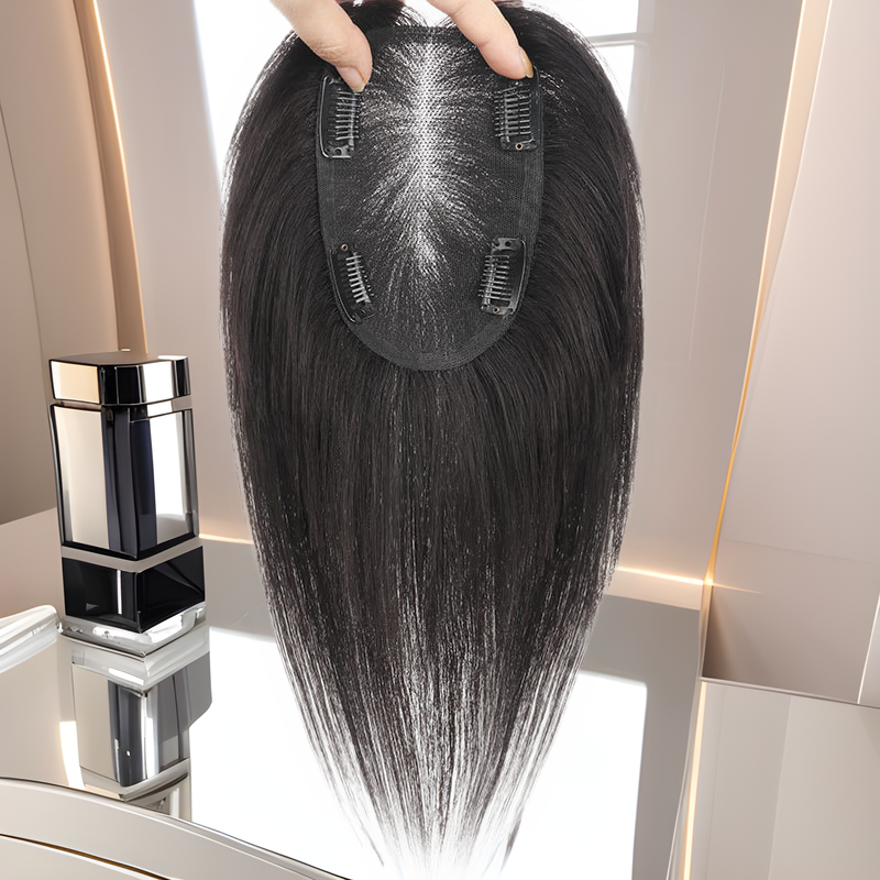Net Set Female Head Hair Supplementing Piece Cover Gray Additional Wig