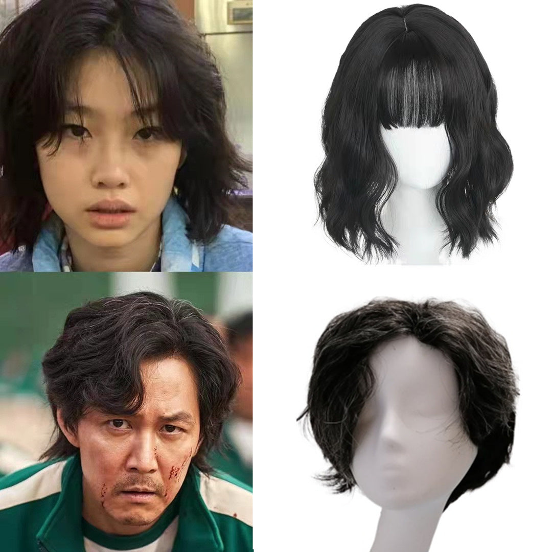 Women's & Men's Short Hair Fiber Cos Wig