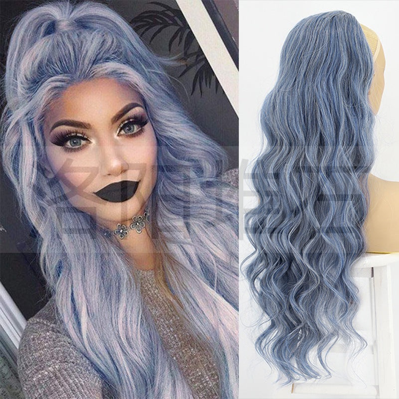 Women's Fiber Drawstring Hair Extension Big Wave Chemical Wig Ponytail