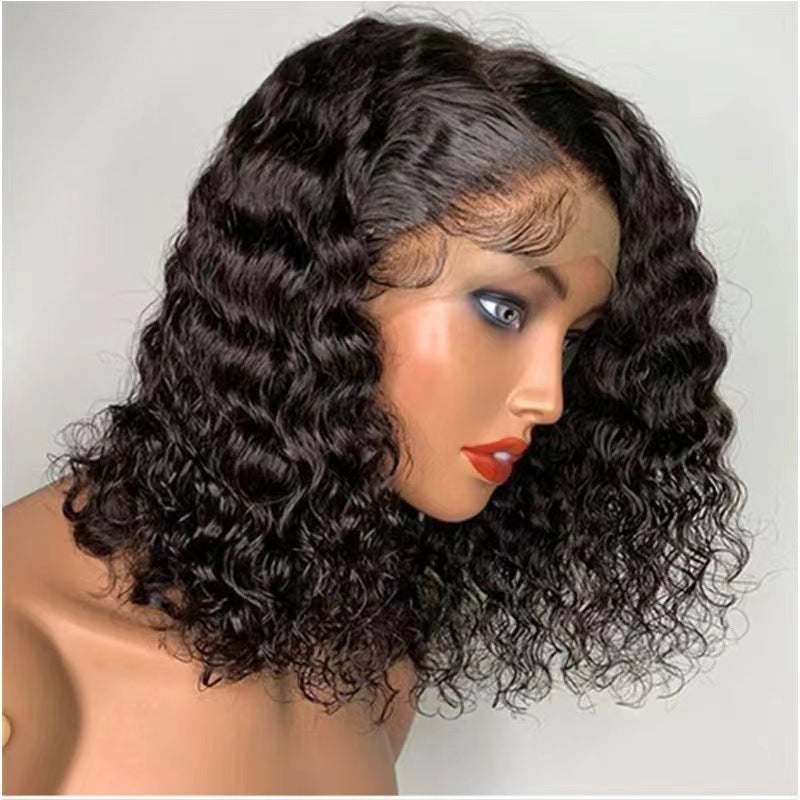 Women's Fashion Front Lace Chemical Fiber Wig Short Curly Hair
